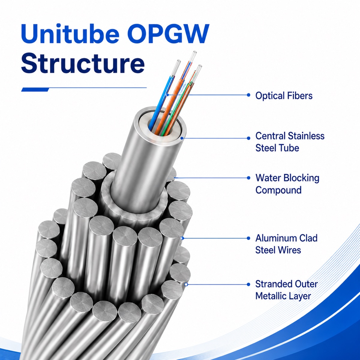 Unitube OPGW produto e referência de construção 2